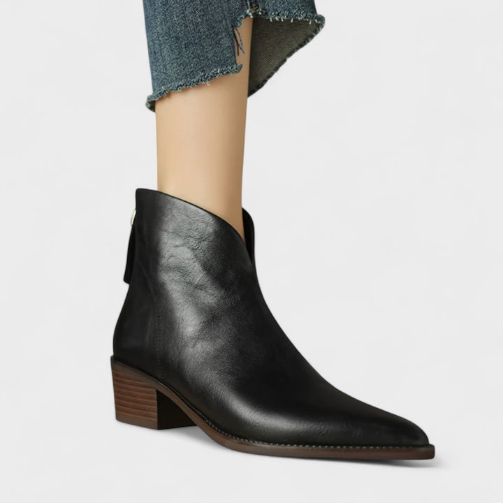 Olga - Classic Low Heel Ankle Boots