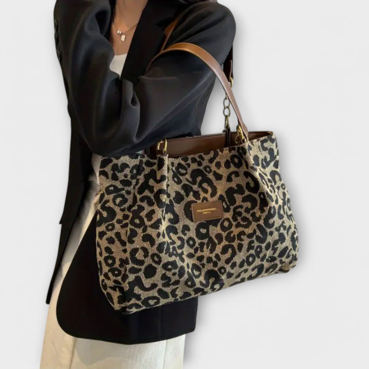 Aurora - Leopard Canvas Tote