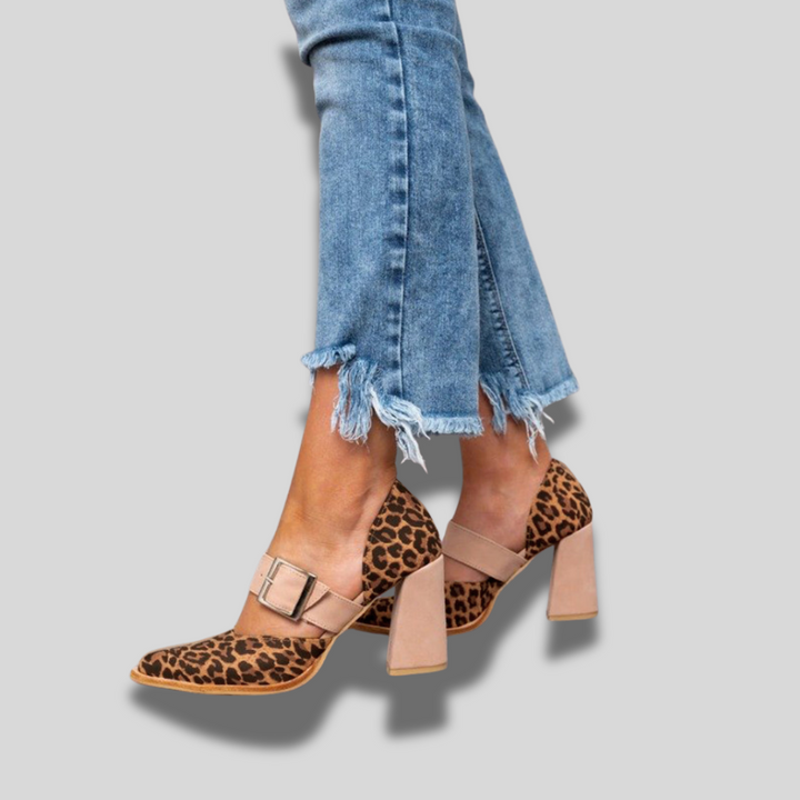 Avano - Leopard Suede Heels