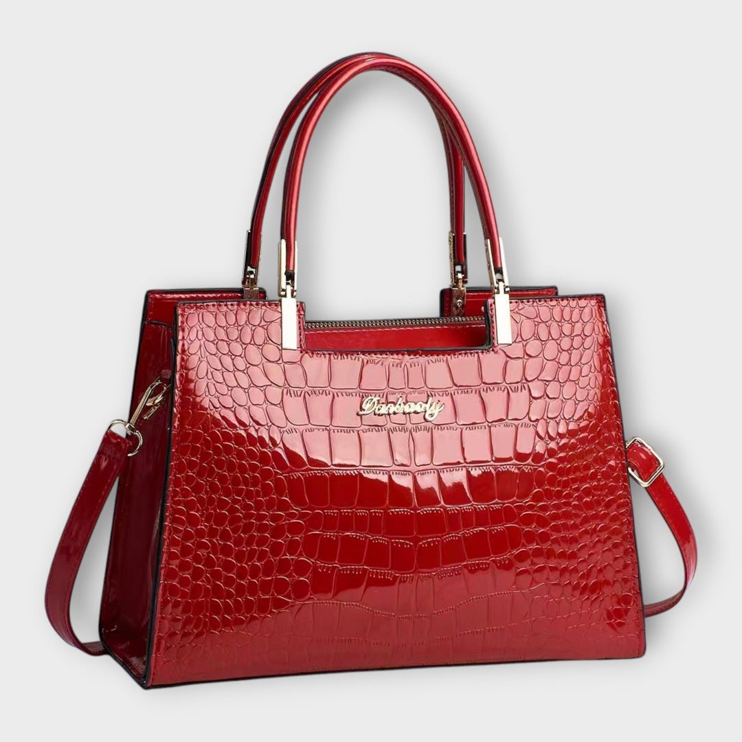Aurora - Shiny Crocodile Pattern Handbag