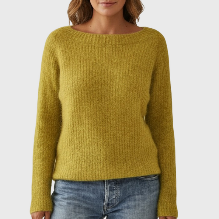 Regine – Solid Color Knit Sweater