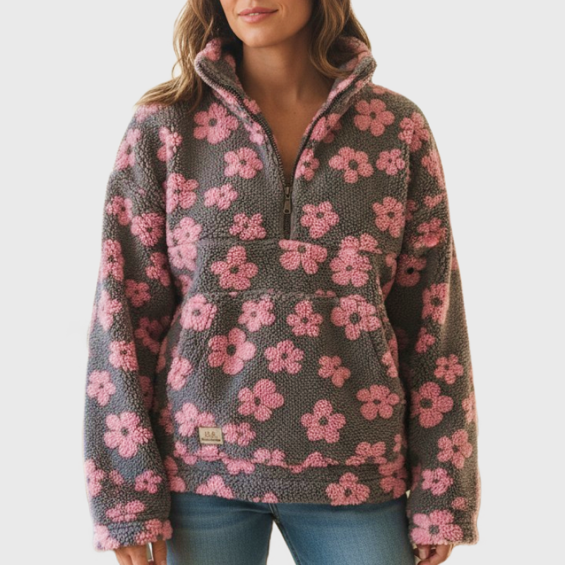 Sandra - Boho-Inspired Sherpa Sweater