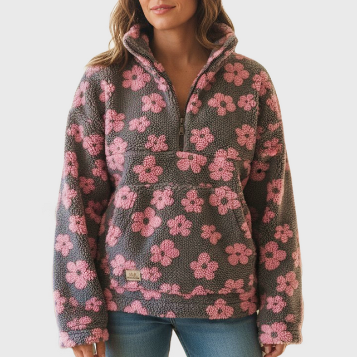 Sandra - Boho-Inspired Sherpa Sweater