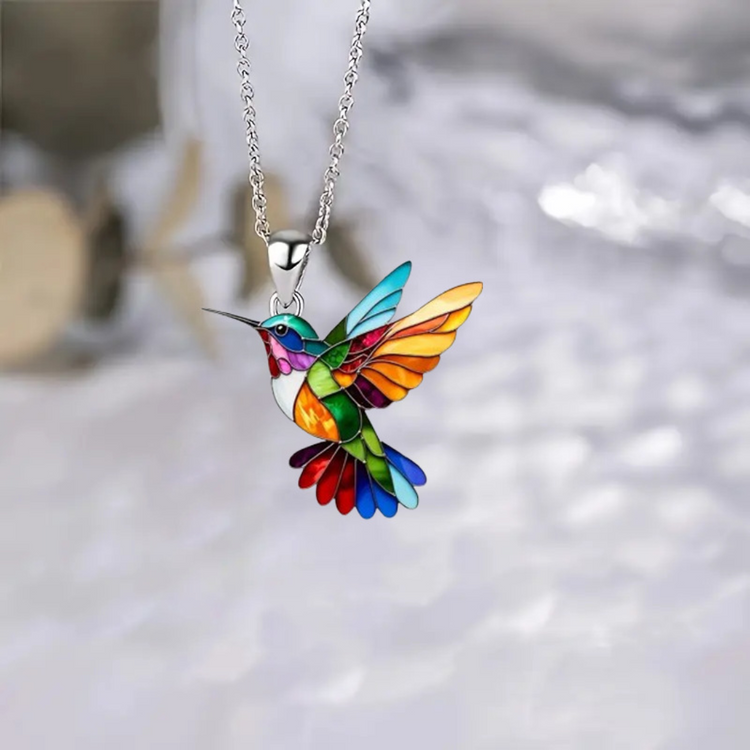 Hummingbird Elegant Colorful Necklace