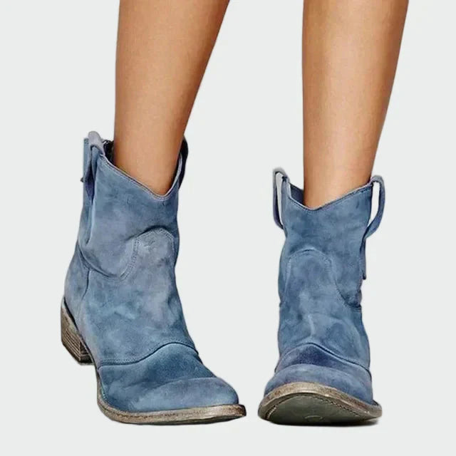 Retro Cowboy Ankle Boots
