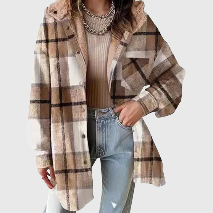 Tallulah - Hooded Plaid Jacket