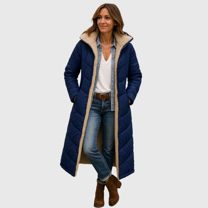 Paige - Long Hooded Quilted Coat