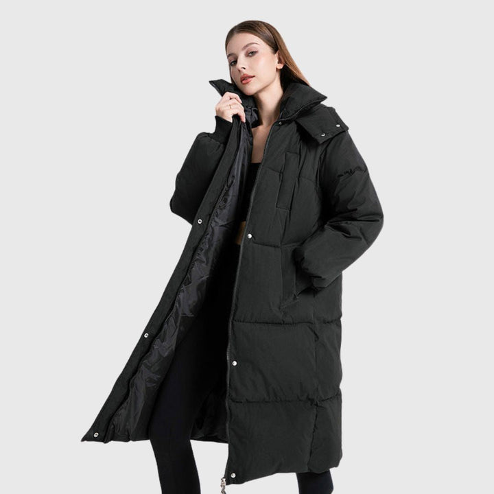 GIGATY - Hooded Long Puffer Coat