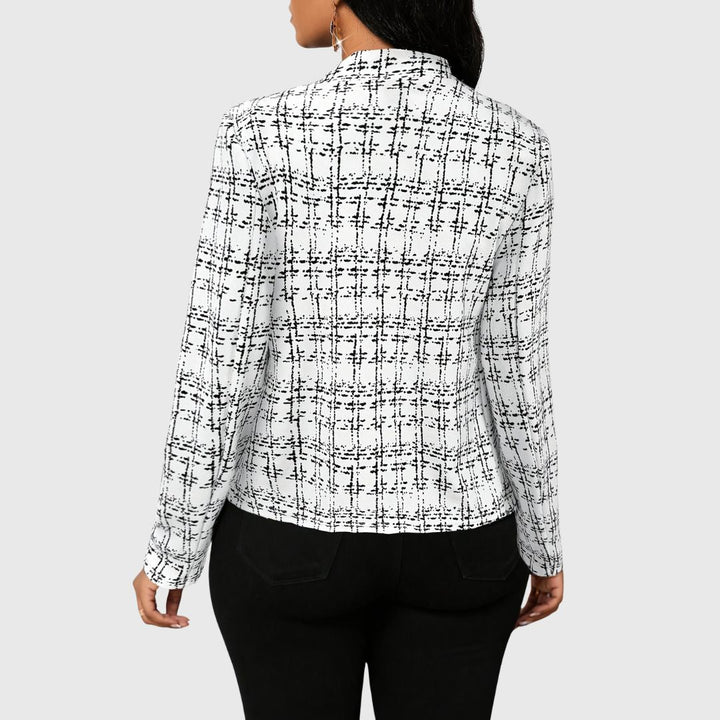 Kessi - Elegant Plaid Jacket