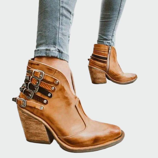 Eloise - Retro Heel Boots