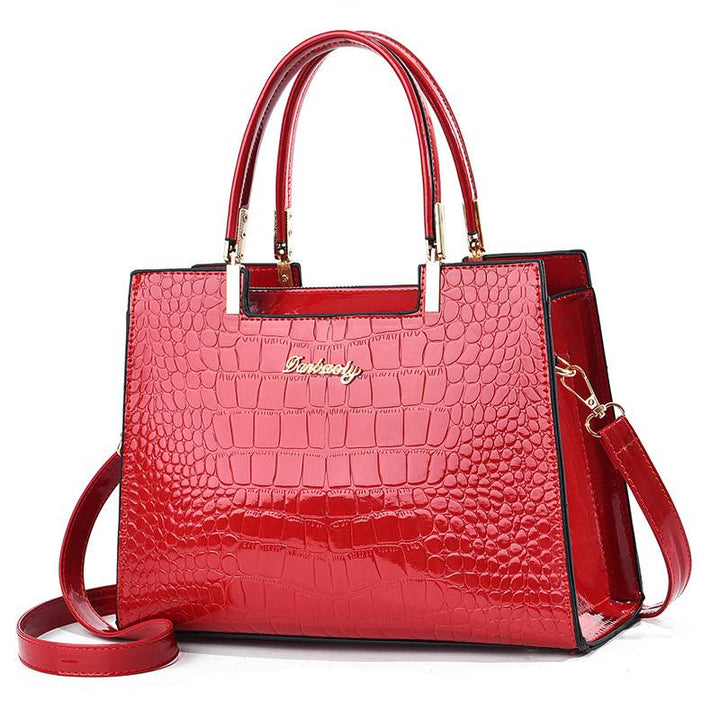 Aurora - Shiny Crocodile Pattern Handbag